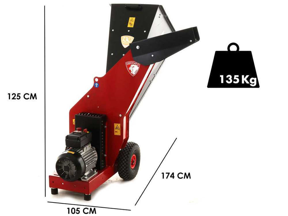 Trituradora con motor eléctrico Ceccato Tritone Maxi Electric - Trifásica 7,5 HP-Nueva