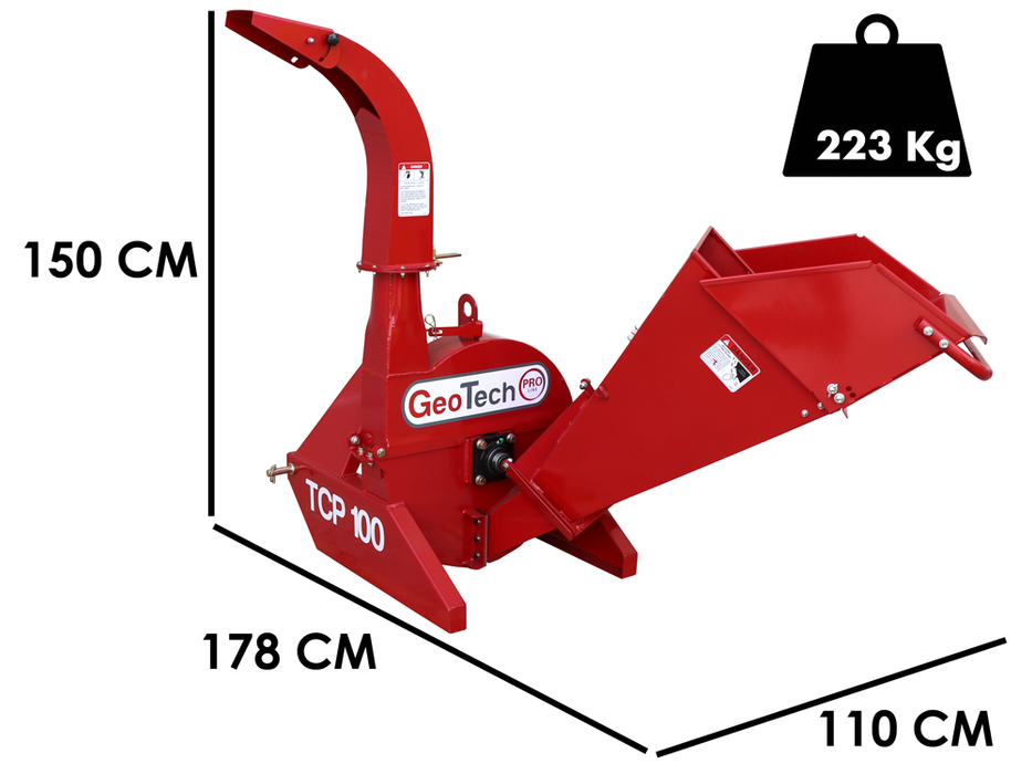 Trituradora de ramas montada en tractor GeoTech Pro TCP 100-Nueva